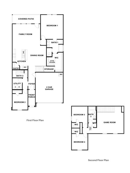 2D floor plan layout for the The Mitchell by D.R. Horton in Saengerhalle Meadows, New Braunfels, TX (Image 3). 2D floor plan layout for the The Mitchell by D.R. Horton in Saengerhalle Meadows, New Braunfels, TX (Image 3).