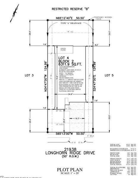 21938 Longhorn Ridge Drive Plot Plan 21938 Longhorn Ridge Drive Plot Plan