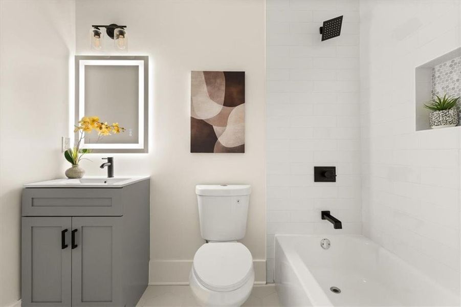 Furnished interior view inside a new home in , Atlanta (Image 19). Furnished interior view inside a new home in , Atlanta (Image 19).