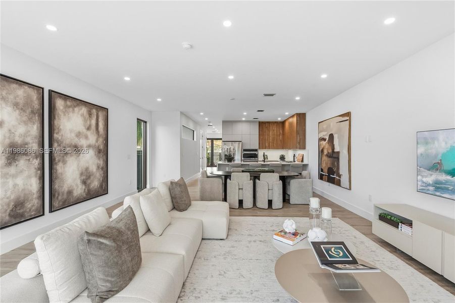 Furnished interior view inside a new home in , Miami (Image 9). Furnished interior view inside a new home in , Miami (Image 9).