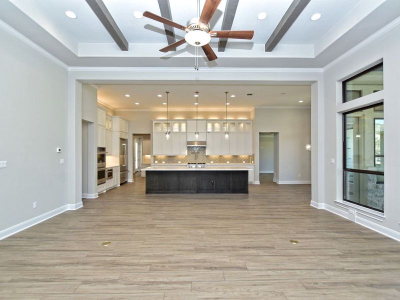 Representative unfurnished interior of a home built from the Avalon by Giddens Homes in Scofield Farms Estates, Georgetown (Image 180).