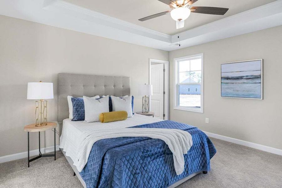 Representative furnished interior of a home built from the Aberdeen by Caviness & Cates Communities in Bartlett Manor, Youngsville (Image 44).