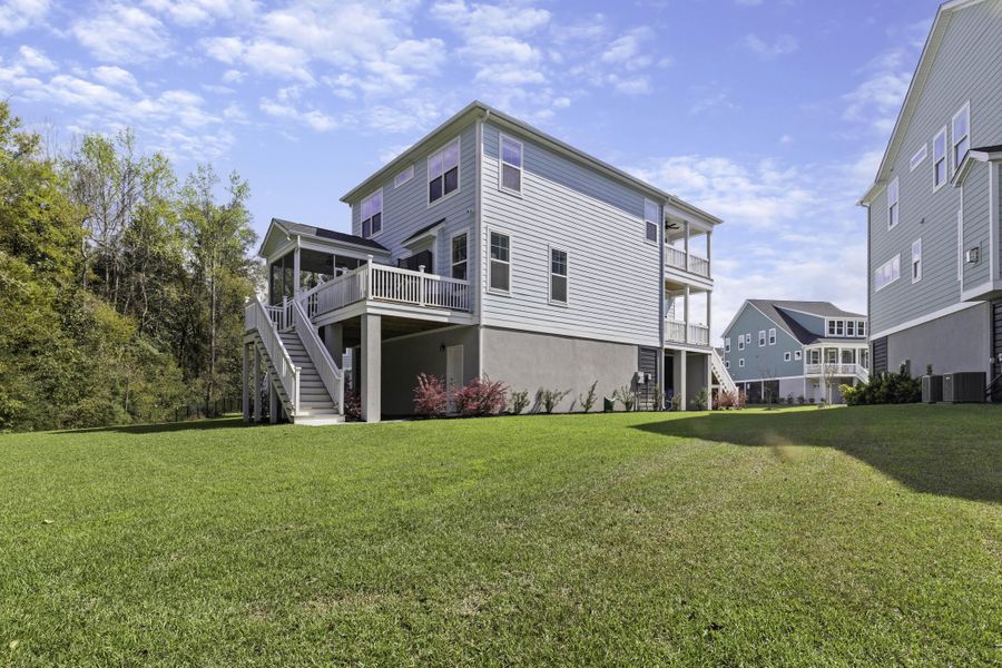 Exterior details and patio area of a home in , Charleston (Image 4). Exterior details and patio area of a home in , Charleston (Image 4).