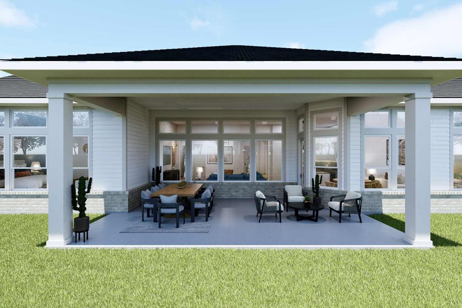 Representative exterior details of a home built from the The Springwood by David Weekley Homes in Lakeview - Estate Collection, Waller (Image 3). Representative exterior details of a home built from the The Springwood by David Weekley Homes in Lakeview - Estate Collection, Waller (Image 3).