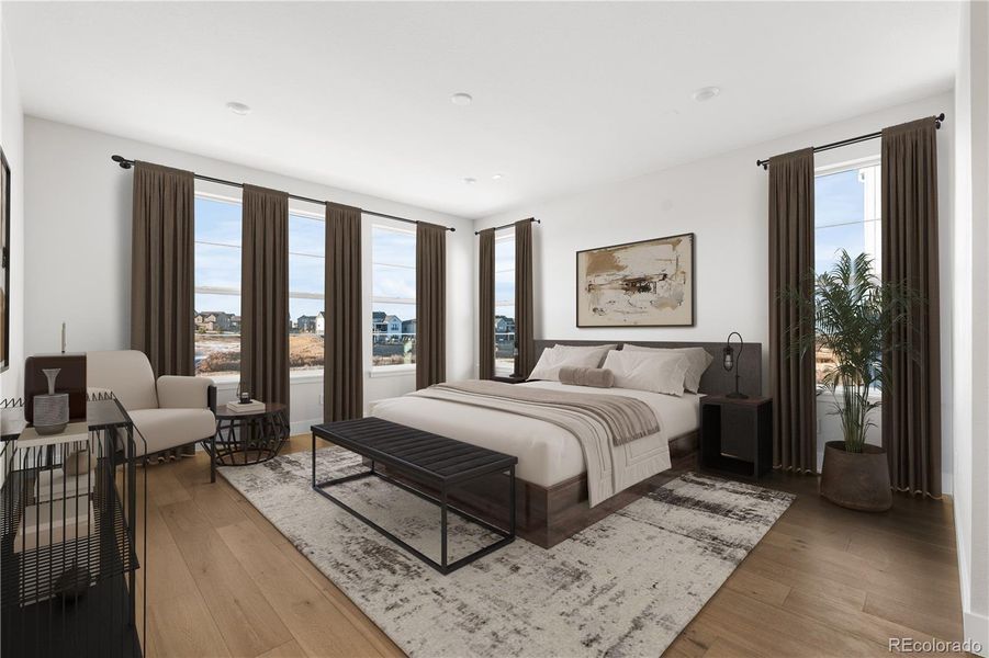 Furnished interior view inside a new home in Luxe at The Canyons, Castle Pines (Image 29).