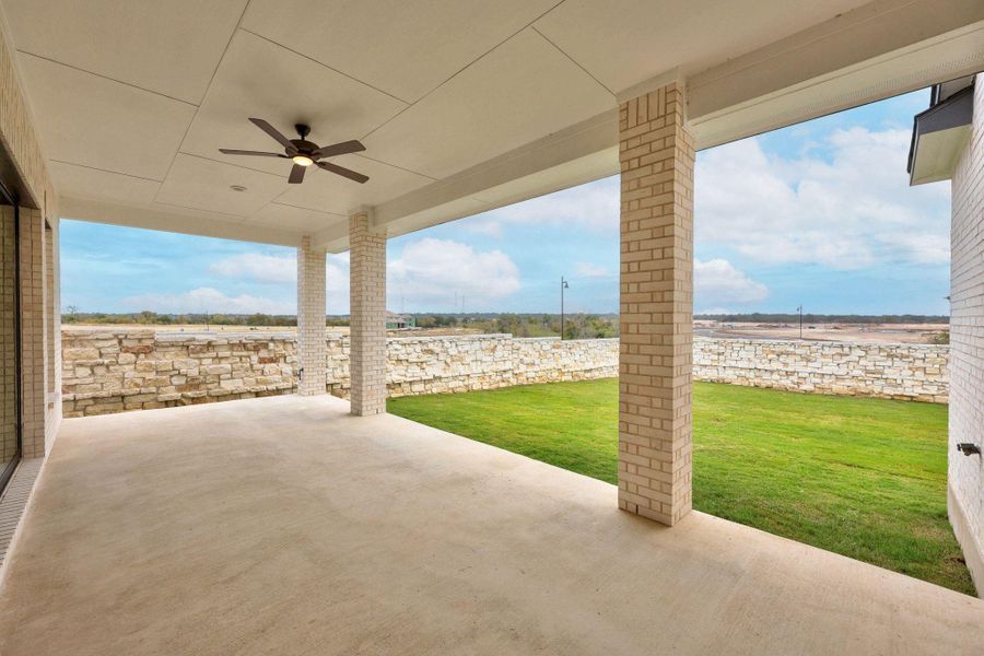 Exterior details and patio area of a home in Santa Rita Ranch - 60', Santa Rita Ranch (Image 18).