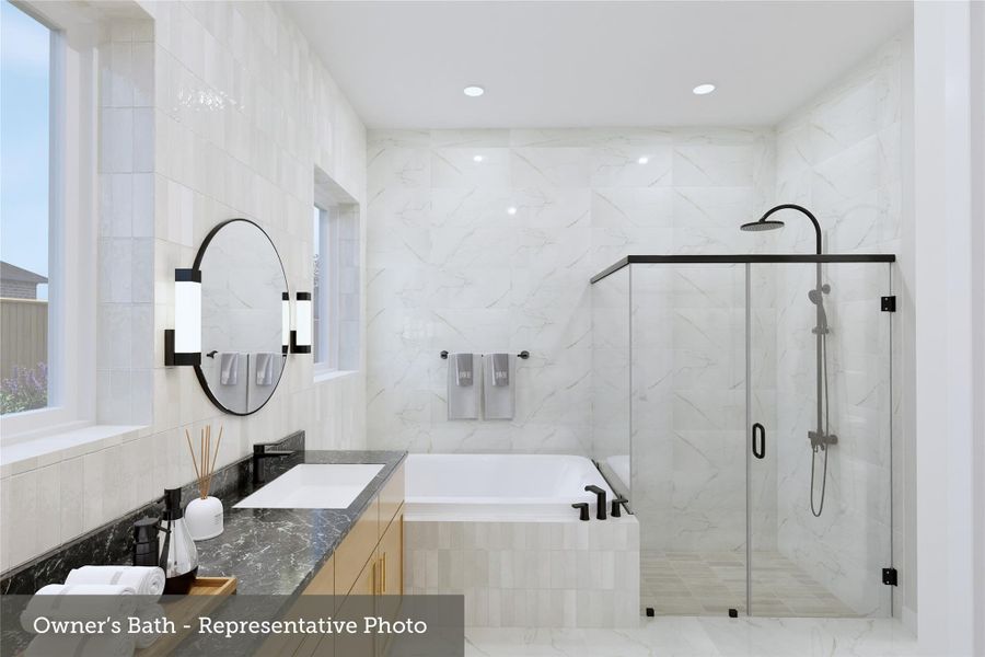 Furnished interior view inside a new home in The Woodlands Hills - Premier Collection, Willis (Image 16).