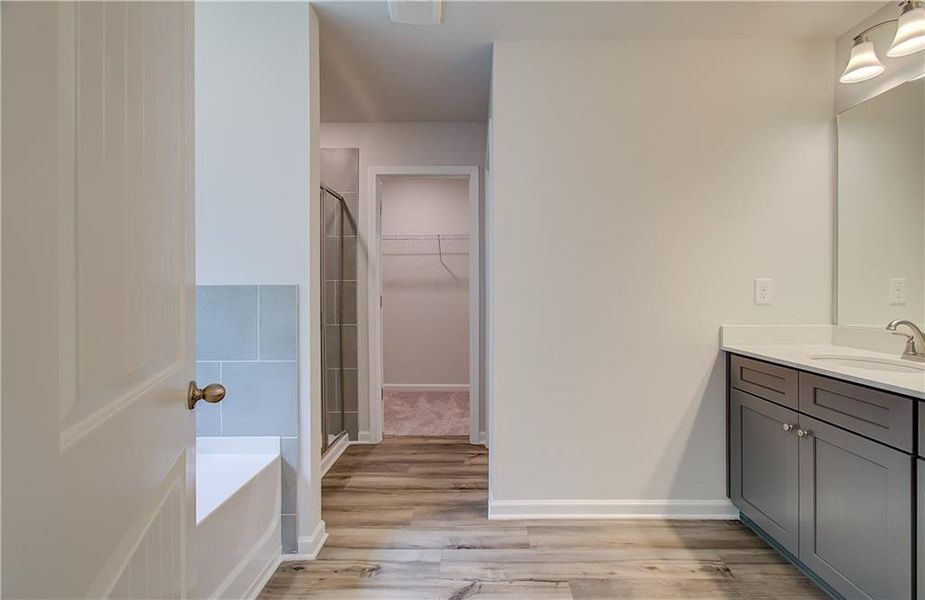Furnished interior view inside a new home in Enclave at Evergreen, Fairburn (Image 10).