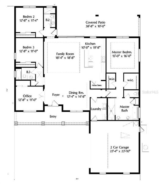 2D floor plan layout of this home in , Palm Coast, FL (Image 4).