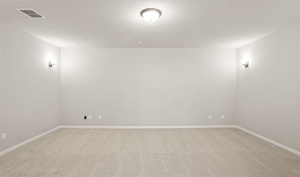 Dedicated media room (*Photo not of actual home and used for illustration purposes only.) Dedicated media room (*Photo not of actual home and used for illustration purposes only.)