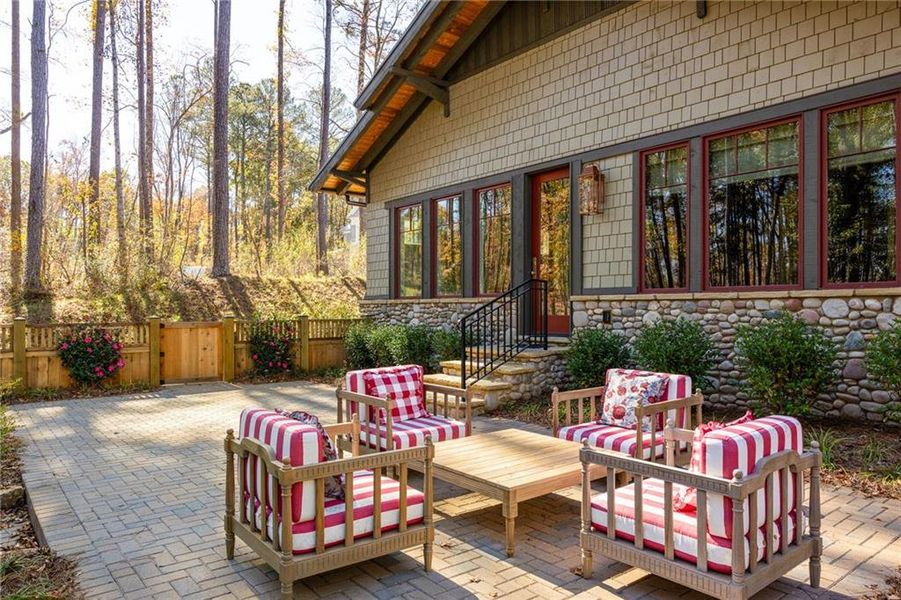 Exterior details and patio area of a home in , Chattahoochee Hills (Image 3). Exterior details and patio area of a home in , Chattahoochee Hills (Image 3).