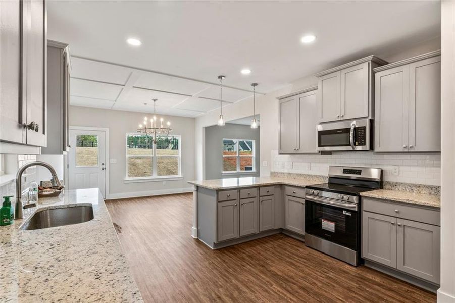 Furnished interior view inside a new home in , Hampton (Image 6).