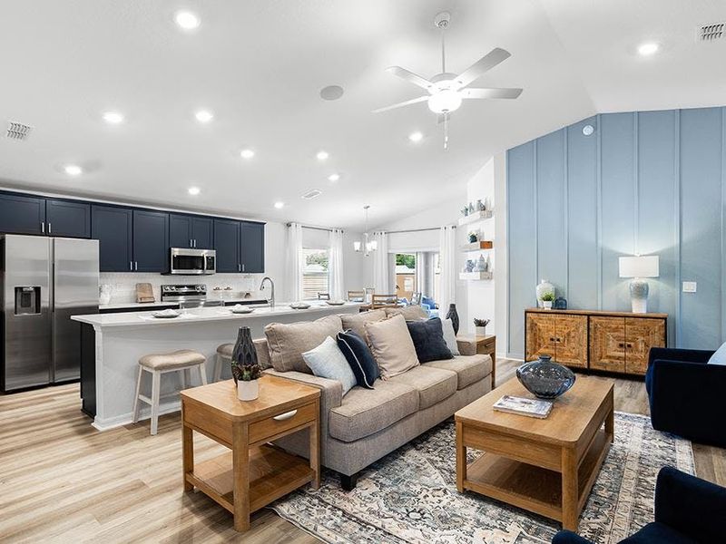 This popular 1,715 sq. ft. home plan includes a sunny open-concept layout - Parker II by Highland Homes