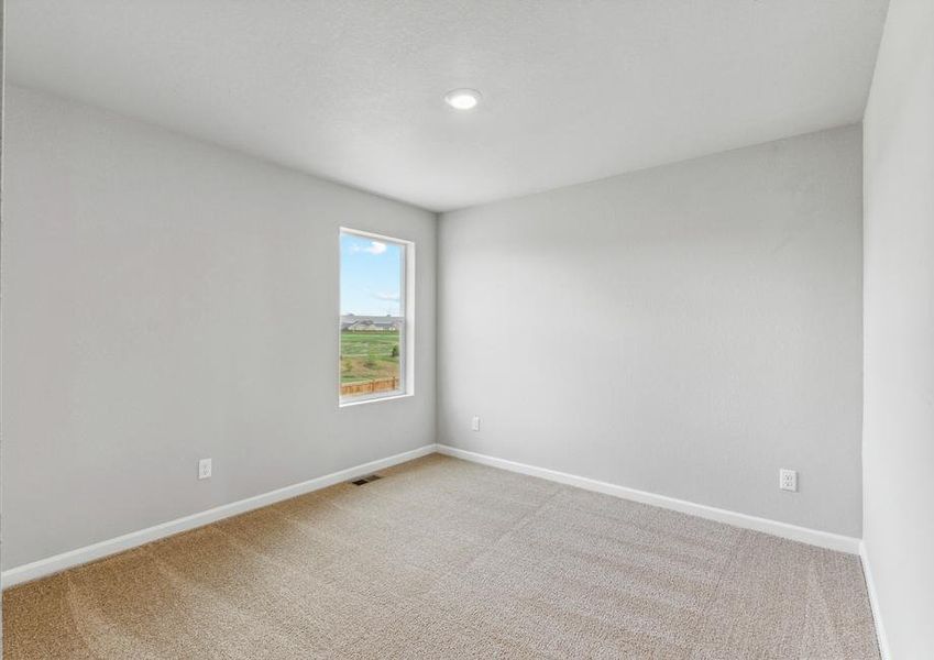 The second bedroom is a great space for a child's bedroom.