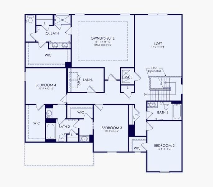 2D floor plan layout of this home in Hamilton Place, Cartersville, GA (Image 4).