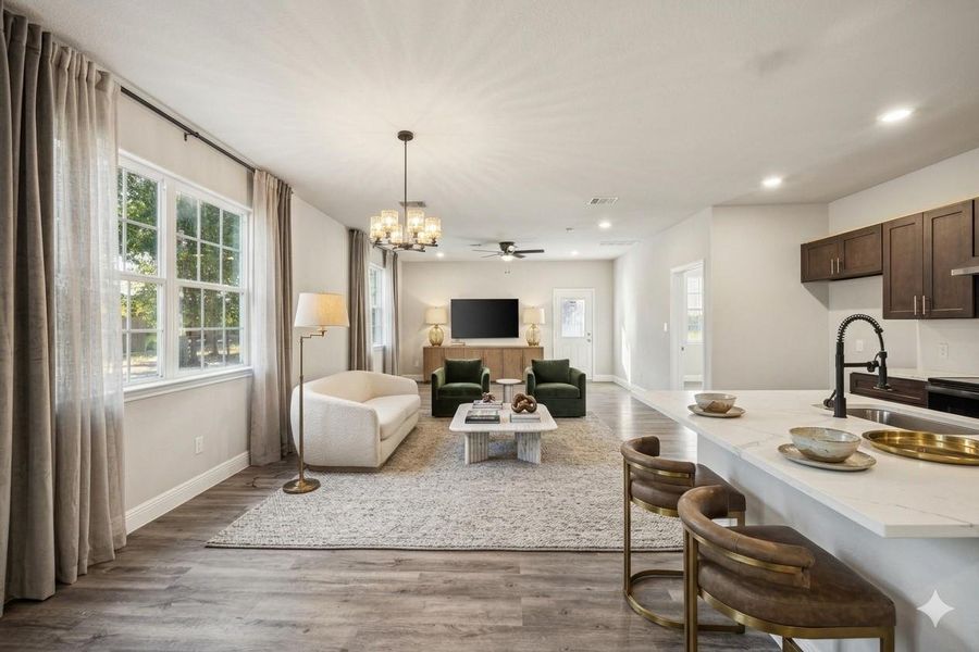 Virtually staged photo