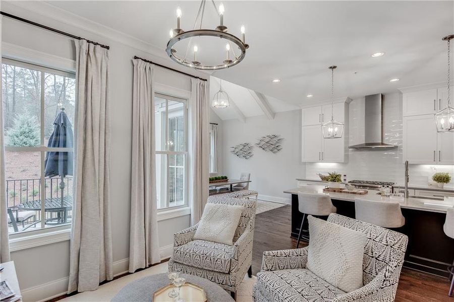 Furnished interior view inside a new home in Laurel View, Suwanee (Image 12).