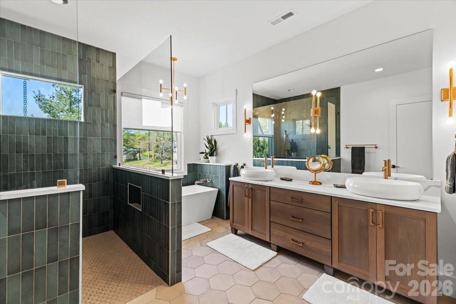 Furnished interior view inside a new home in , Brevard (Image 36).