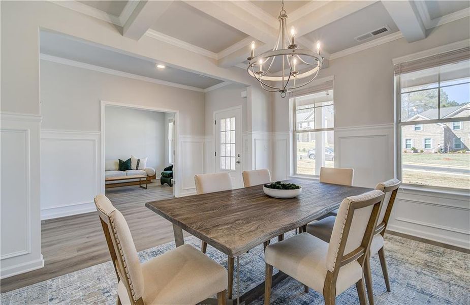 Furnished interior view inside a new home in Cambria at Traditions, Hampton (Image 27). Furnished interior view inside a new home in Cambria at Traditions, Hampton (Image 27).