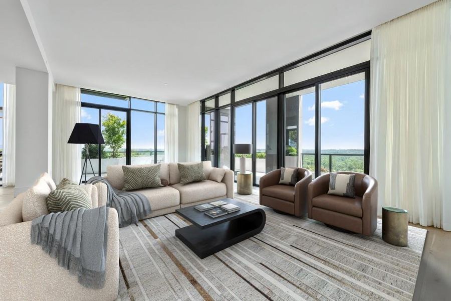 Furnished interior view inside a new home in , Atlanta (Image 7).