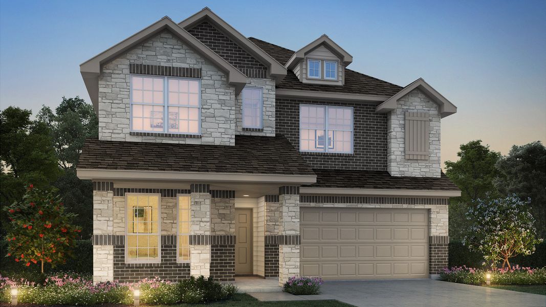 Representative exterior photo of a completed home built from the The Emilia by Legend Homes in Rocky Creek Crossing, Crowley, TX (Image 25).