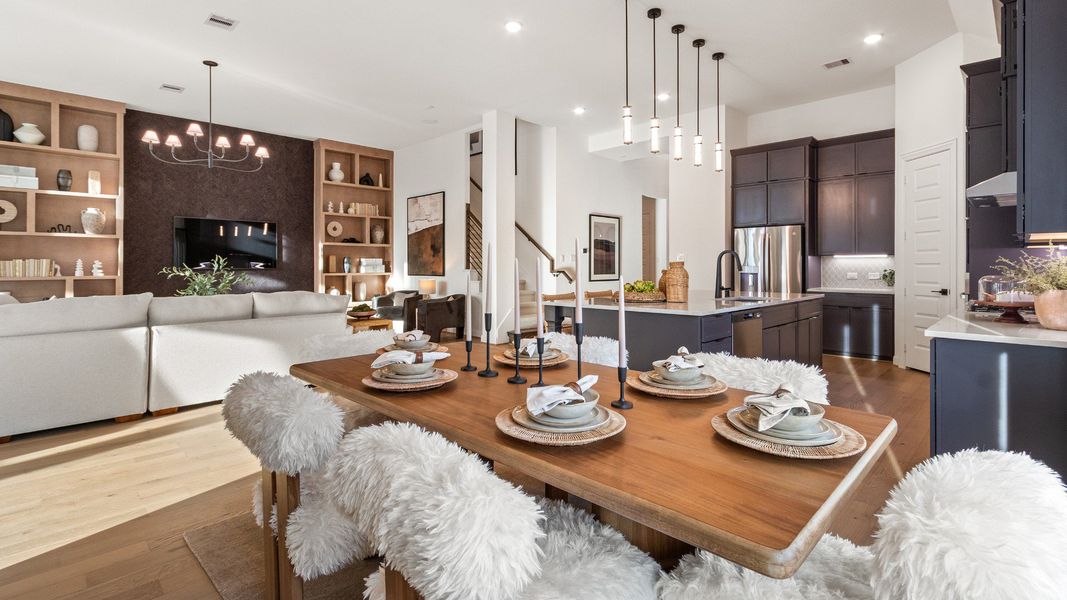 Representative furnished interior of a home built from the Villanova by DRB Homes in Creekhaven, Iowa Colony (Image 7).