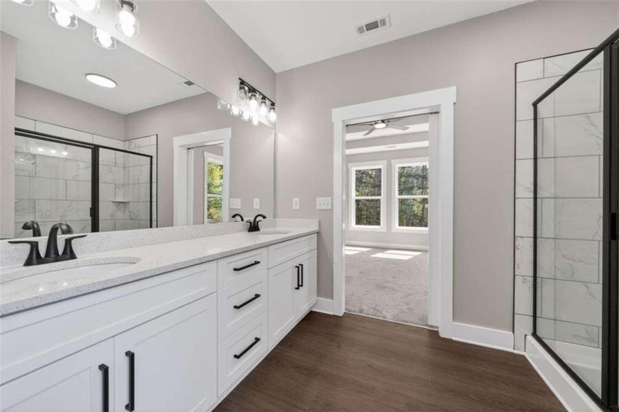 Furnished interior view inside a new home in , Silver Creek (Image 12). Furnished interior view inside a new home in , Silver Creek (Image 12).