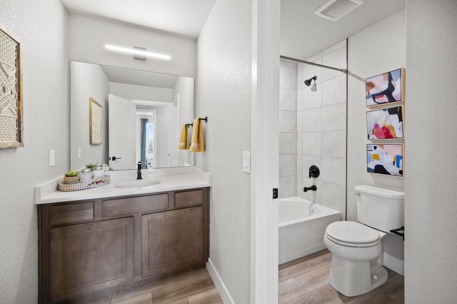 Furnished interior in a model home at Pony Park in Colorado Springs (Image 17).