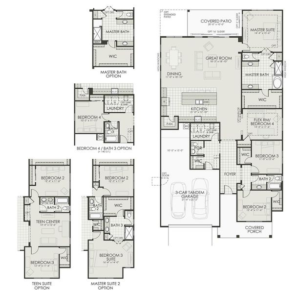 2D floor plan layout for the 2617 by Homes by Towne in Alora at Ironwing, Litchfield Park, AZ (Image 3).