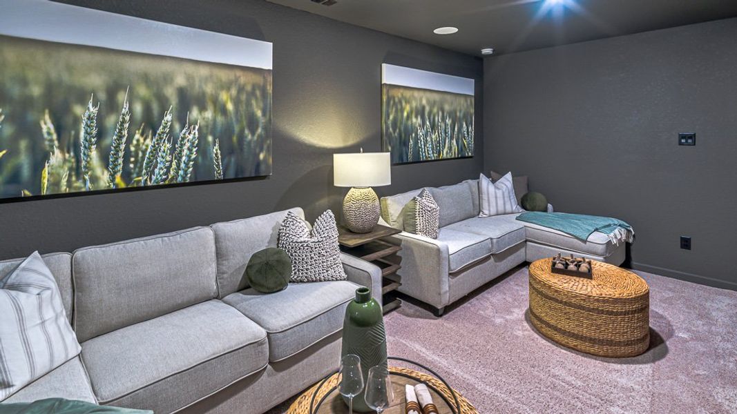 Representative furnished interior of a home built from the Portsmouth by Taylor Morrison in The Retreat at Harvest, Argyle (Image 14).