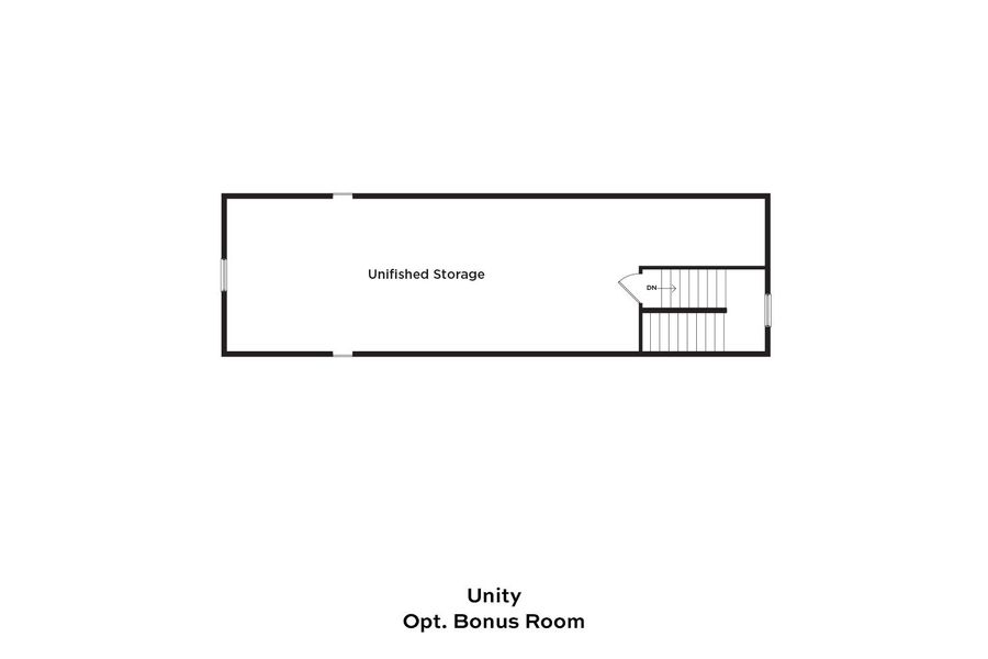 2D floor plan layout for the Unity by DRB Elevate. in Summerwind Crossing at Lakes of Cane Bay, Summerville, SC (Image 8).