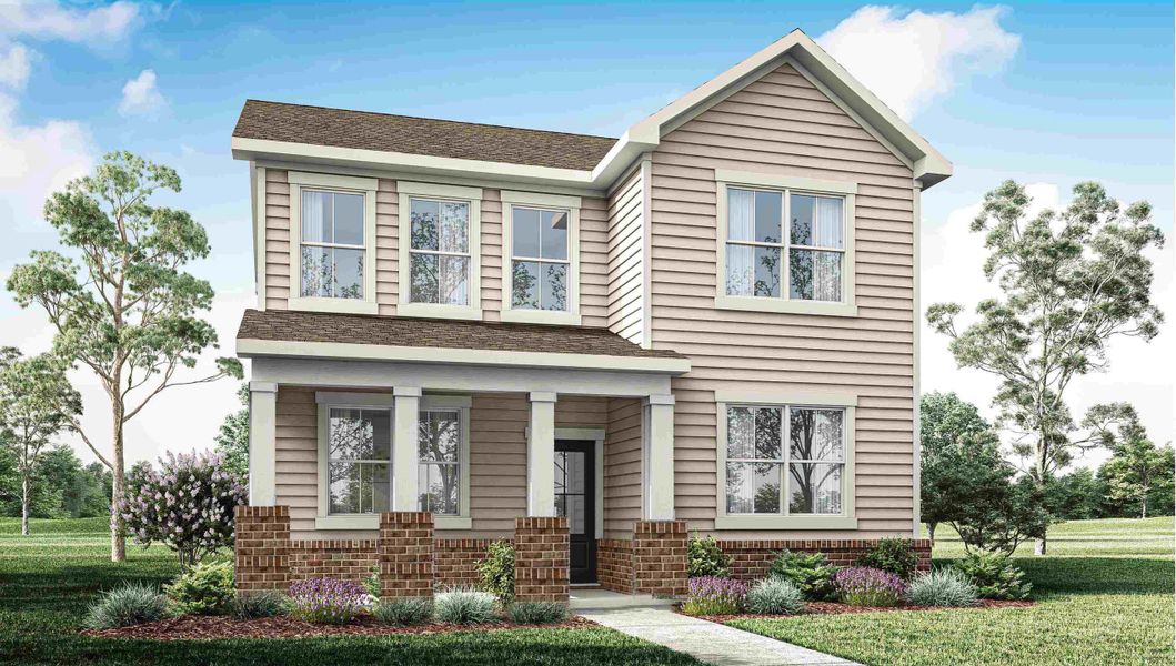 Representative exterior photo of a completed home built from the CALHOUN by D.R. Horton in Harvest Point, Spring Hill, TN (Image 1).