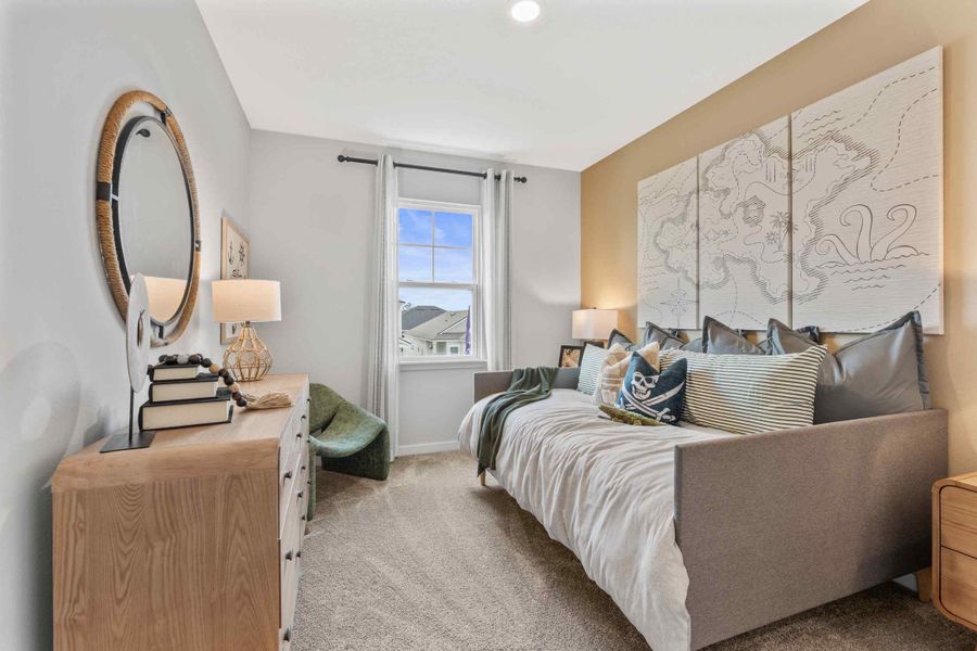 Silverbell II Model Home Guest Room with Daybed and Pirate Theme at Camden Woods in Kingsland, GA