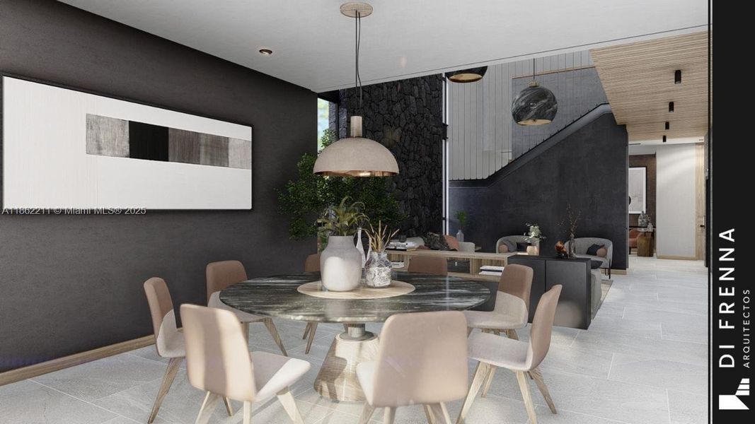 Furnished interior view inside a new home in , Miami (Image 12).
