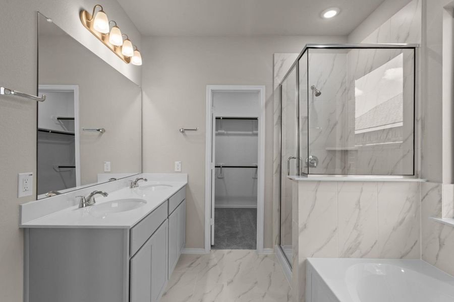 Furnished interior view inside a new home in Bridgeland, Cypress (Image 16).