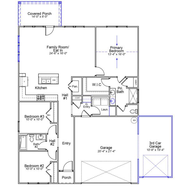 2D floor plan layout of this home in Allston Park, Calabash, NC (Image 5).