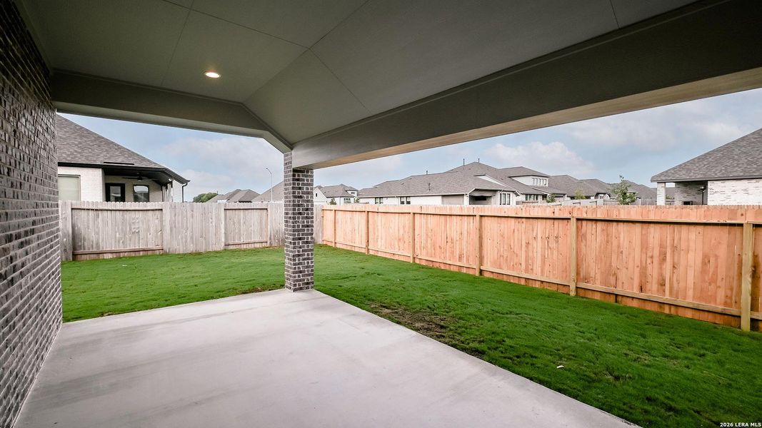 Exterior details and patio area of a home in Meadows of Mill Creek, Seguin (Image 4).