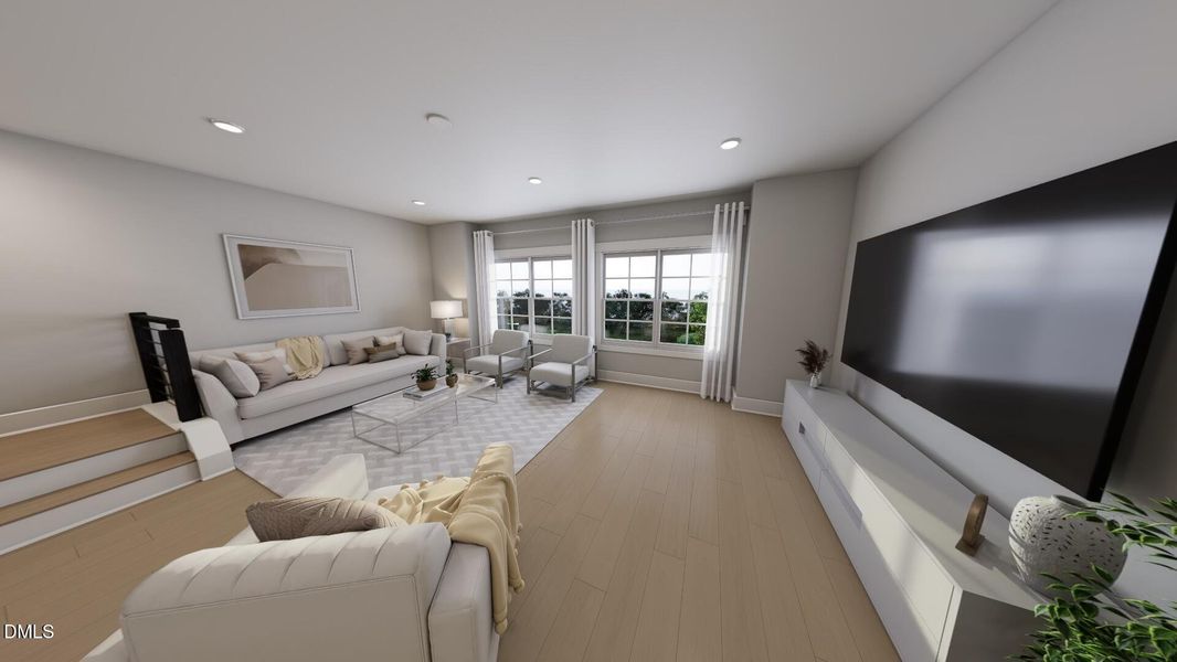 Atlas Family Room with Open Rail