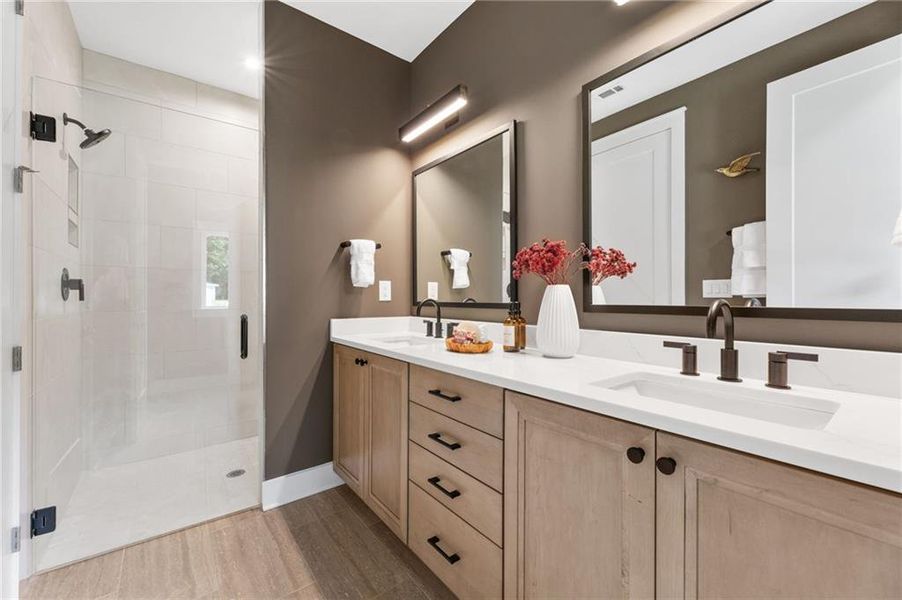 Furnished interior view inside a new home in The Courtyards by The Manor, Alpharetta (Image 40). Furnished interior view inside a new home in The Courtyards by The Manor, Alpharetta (Image 40).