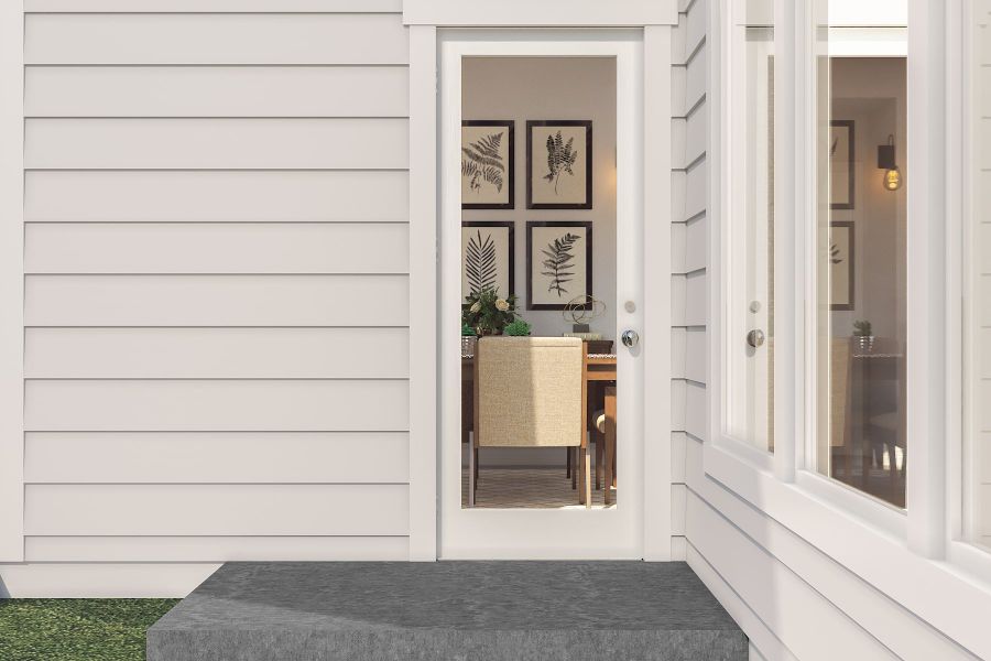 Exterior details and patio area of a home in Mason Woods, Cypress (Image 3).