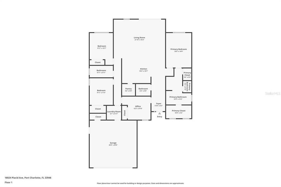 2D floor plan layout of this home in , Port Charlotte, FL (Image 4).