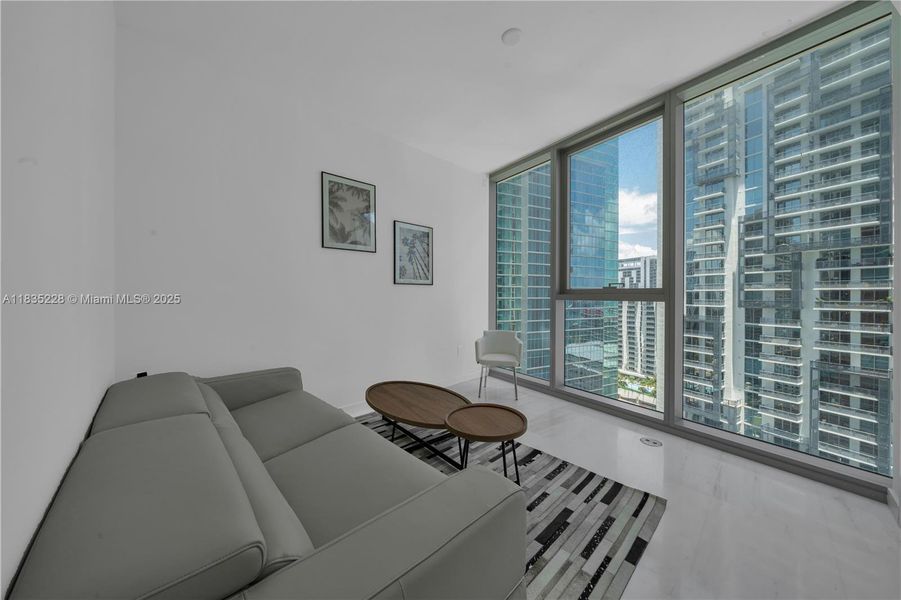 Furnished interior view inside a new home in Aston Martin Residences, Miami (Image 30).