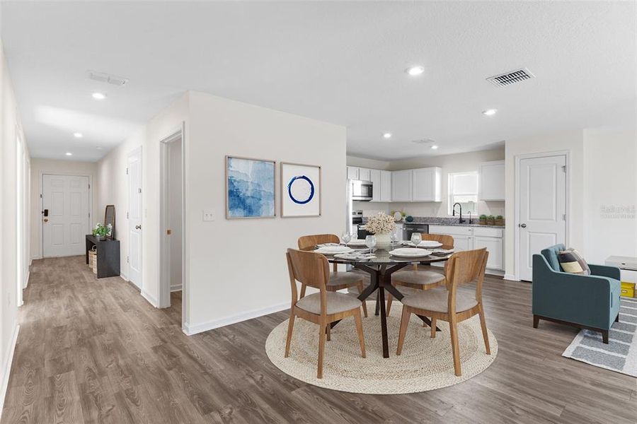 Furnished interior view inside a new home in Sumter Villas, Sumterville (Image 7).