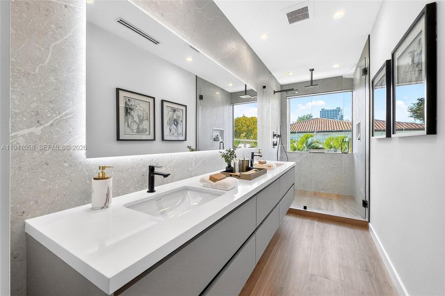 Furnished interior view inside a new home in , Miami (Image 7).