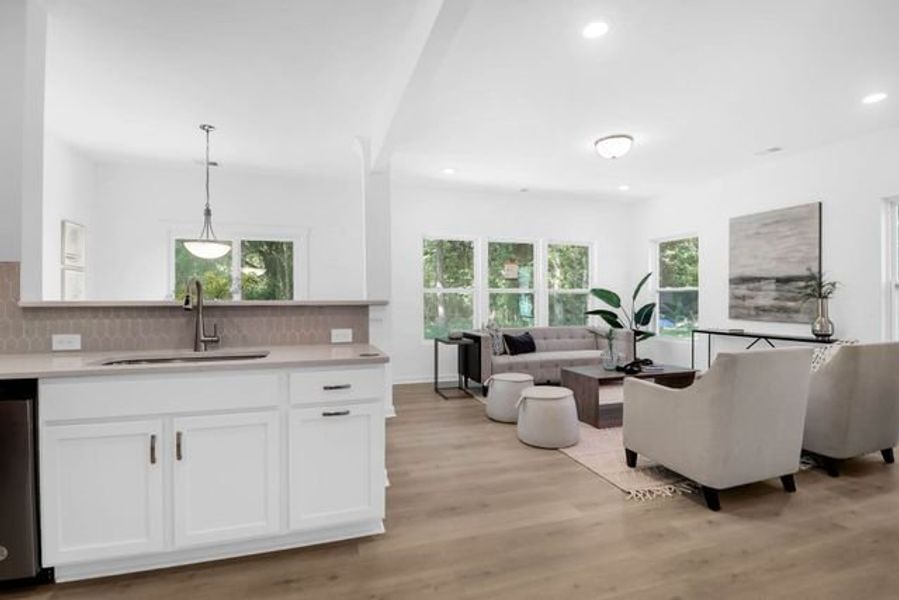 Representative furnished interior of a home built from the Kane by True Homes in Harpers Landing, Walkertown (Image 3).