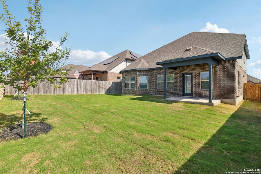 Exterior details and patio area of a home in Arcadia Ridge - Classic Series, San Antonio (Image 3). Exterior details and patio area of a home in Arcadia Ridge - Classic Series, San Antonio (Image 3).