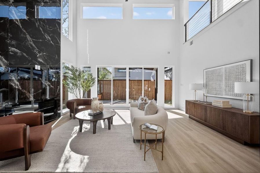 Furnished interior view inside a new home in , Dallas (Image 12).