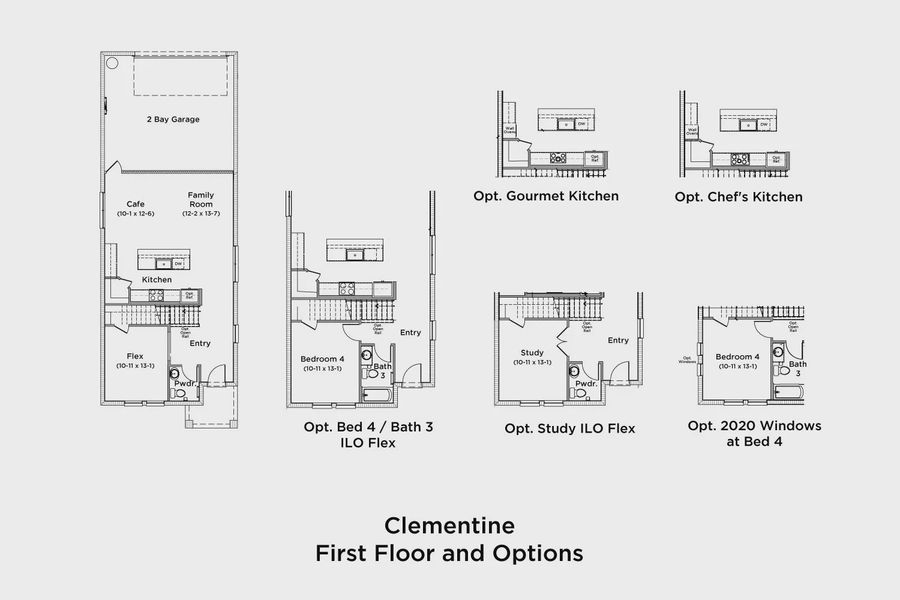 2D floor plan layout for the Clementine by DRB Homes in Trinity Place, St. Cloud, FL (Image 5).