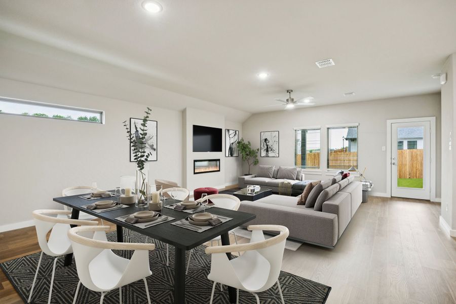 Living Room in the Oscar home plan by Trophy Signature Homes – REPRESENTATIVE PHOTO Living Room in the Oscar home plan by Trophy Signature Homes – REPRESENTATIVE PHOTO