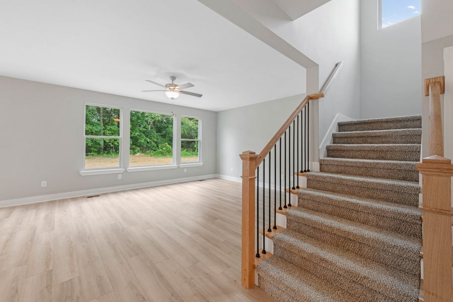 Representative unfurnished interior of a home built from the Two Story Farmhouse by Norfleet Builders in Cambria, White House (Image 5).